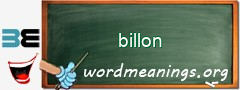 WordMeaning blackboard for billon
